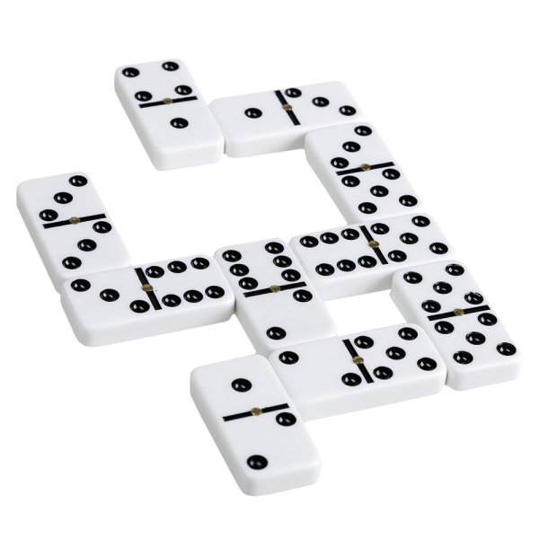 Domino, 28 Teile, in Metalldose, inkl. Spielanleitung