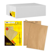 10 Haftklebende Versandtaschen C5 aus 100% recyceltem FSC-Papier mit 90 g/m² ohne Fenster - 10 Stück