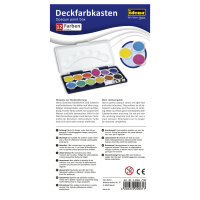 Deckfarbkasten - 12 Farben, 1 Tube Deckwei&szlig;