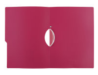 Clipmappe, DIN A4, aus PP, zweifarbig, wei&szlig;/pink