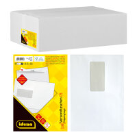 10 Versandtaschen C5 mit Fenster und haftklebender Verschlusslasche aus 90 g/m² Papier, FSC Mix zertifiziert