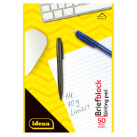 DIN A4 Briefblock mit 50 Blatt, liniert und kopfgeleimt,...