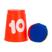 Ballwurfspiel - 10 Becher mit 3 Wurfbällen