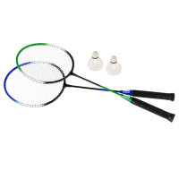 Badminton-Set, 2 Schl&auml;ger &amp; 2 Federb&auml;lle mit Transporttasche