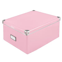 Rosa Aufbewahrungsbox mit Deckel aus FSC-recyceltem...