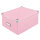 Rosa Aufbewahrungsbox mit Deckel aus FSC-recyceltem Material in den Maßen 36 x 28 x 17 cm