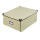 Geräumige Aufbewahrungsbox in Creme mit Deckel, Maße 36 x 28 x 17 cm, aus recyceltem FSC-zertifiziertem Material