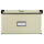 Geräumige Aufbewahrungsbox in Creme mit Deckel, Maße 36 x 28 x 17 cm, aus recyceltem FSC-zertifiziertem Material
