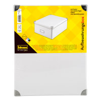 Aufbewahrungsbox mit Deckel, FSC&reg; Recycled, 36 x 28 x 17 cm, aus Pappe, faltbar, wei&szlig;
