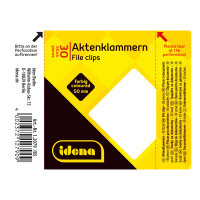 30 bunte Aktenklammern in 50 mm Größe mit glänzender Oberfläche
