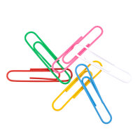 30 bunte Aktenklammern in 50 mm Größe mit glänzender Oberfläche