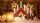 Adventsleuchter aus Holz in Rot mit 7 Kerzenlichtern für den Innenbereich und Schalter