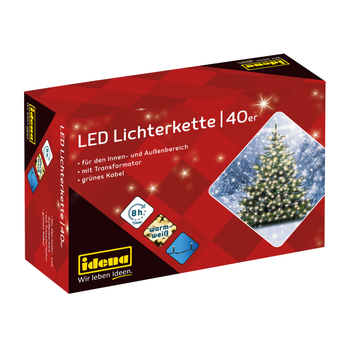 Lichterkette 40 LED batteriebetrieben