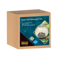 Solar Glaskugel - 20 LEDs, 15cm