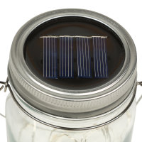 Solar Dekoglas - 20 LEDs, warmwei&szlig;, 13 x 7 cm