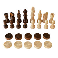 Schach &amp; Dame Spiel - 2 in 1, aus Holz, FSC&reg; 100 %