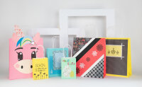 Packung mit 10 Papiertüten in 5 verschiedenen Farben (je 31 x 26 x 12 cm) aus FSC-Mix