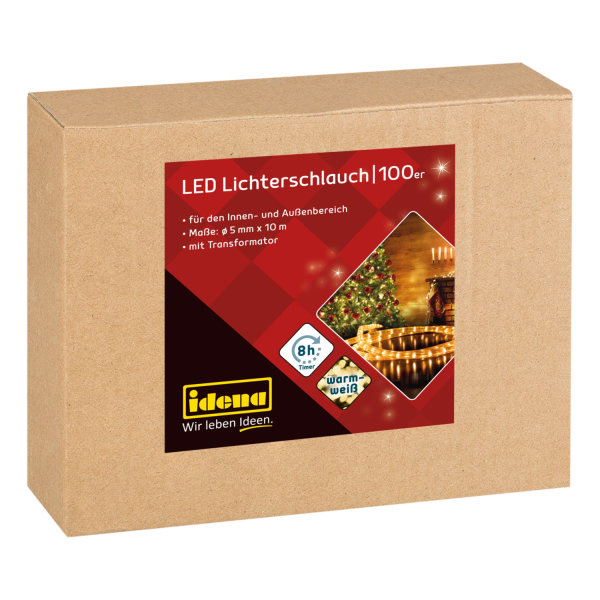 Lichterschlauch - 100 LEDs,  warmweiß
