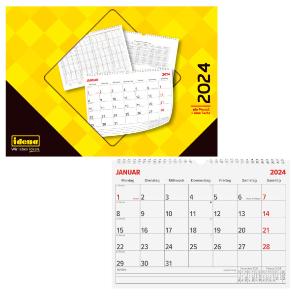 Monatswandkalender 2024 – FSC® Mix