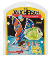 LED-Tauchfisch mit Leuchtfunktion in Grün, ideal für die Unterwasserdekoration im Aquarium.