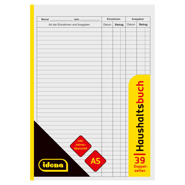 DIN A5 Haushaltsbuch mit Hardcover und FSC-Mix-Zertifizierung zur effektiven Finanzplanung und -verwaltung