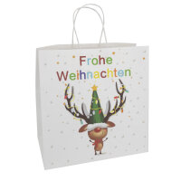 Geschenktasche mit Elchmotiv aus nachhaltigem Kraftpapier...