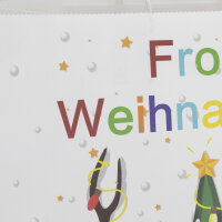 Geschenktasche mit Elchmotiv aus nachhaltigem Kraftpapier in den Maßen 28 x 15 x 28 cm