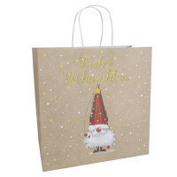 Geschenktasche Wichtel, 28 x 15 x 28 cm aus Kraftpapier...