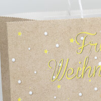 Geschenktasche Wichtel, 28 x 15 x 28 cm aus Kraftpapier FSC Mix mit niedlichem Wichtel-Motiv
