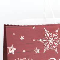 Festliche Geschenktasche Merry Christmas in 28 x 28 x 15 cm mit FSC-Mix Zertifizierung und winterlichem Design