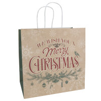 Weihnachtliche Geschenktasche mit Zweig-Design in den...