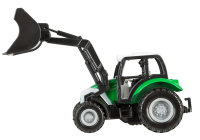 Traktor mit Frontlader - R&uuml;ckziehmotor, 14 cm, gr&uuml;n