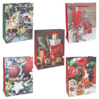 Geschenktasche Weihnachten - sortierte Motive, 33 x 41 x 10 cm, FSC&reg; Mix