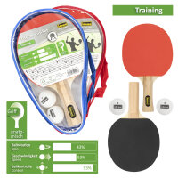 Tischtennis-Set fürs Training bestehend aus 5 Teilen aus FSC100-zertifiziertem Holz