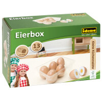 Bunte kleine Küchenmeister Eierbox mit 13-teiligem Set aus Holz, FSC 100% zertifiziert