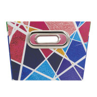 Aufbewahrungsbox in abstraktem Design, Maße 28 x 18 x 13 cm, aus FSC-zertifiziertem Material