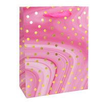 Geschenktasche &quot;Dot&quot; - 23 x 18 x 8 cm, FSC&reg; Mix, pink