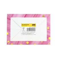 Flaschentasche in Pink mit punktigem Muster und den Maßen 12 x 35 x 9 cm aus FSC Mix zertifiziertem Material