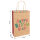 Braune Geschenktasche mit Happy Birthday Motiv und Maßen von 27 x 18 x 10 cm aus recyceltem FSC-zertifiziertem Papier