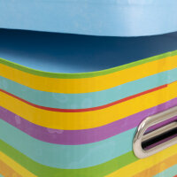 Zwei Aufbewahrungsboxen im Streifen-Design in einem Set aus stabilem FSC-Mix Material