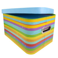 Zwei Aufbewahrungsboxen im Streifen-Design in einem Set aus stabilem FSC-Mix Material