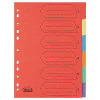 Set aus 6 Registerkarten aus 150g/m²-Karton in DIN A4-Format mit FSC-Mix-Zertifizierung