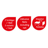 Klappbare Tischtennisplatte mit Zubehör in kompaktem Design für zuhause oder unterwegs