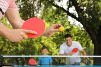 Tischtennisplatte „Compact“ – klappbar inkl. Zubehör