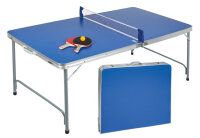Klappbare Tischtennisplatte mit Zubehör in kompaktem Design für zuhause oder unterwegs