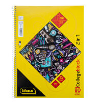 Collegeblock 2in1 - 48/32 Blätter kariert/liniert