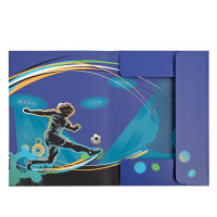 Fußball-Sammelmappe im DIN A3-Format mit coolen Fußballmotiven und FSC-Mix-Zertifizierung