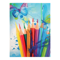 Bunte Sammelmappe mit Schmetterlingsmotiv in DIN...