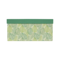 Faltbare Aufbewahrungsbox in Grün aus recyceltem FSC-zertifiziertem Material, Maße 37,5 x 28 x 18 cm