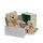 Faltbare Aufbewahrungsbox in Grün aus recyceltem FSC-zertifiziertem Material, Maße 37,5 x 28 x 18 cm